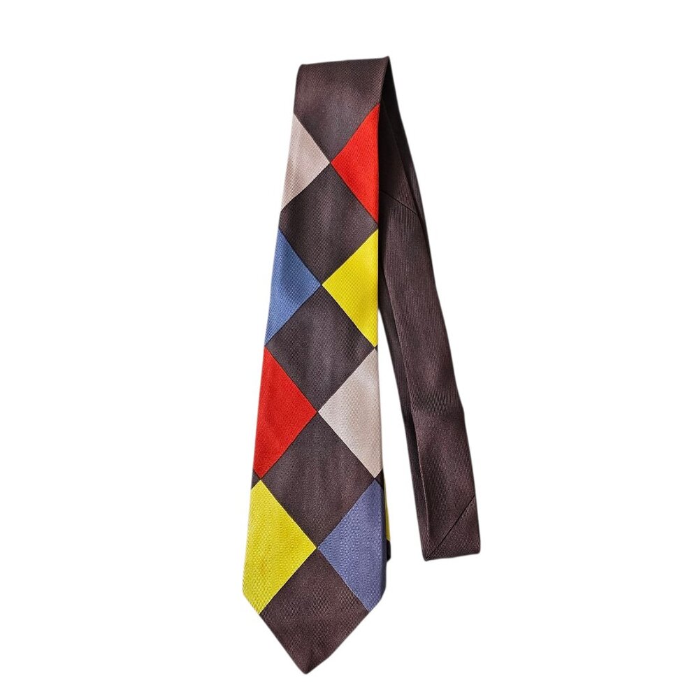 Vintage Joseph & Feiss Company Mid Century Diamond Pattern Men's Neck Tie
